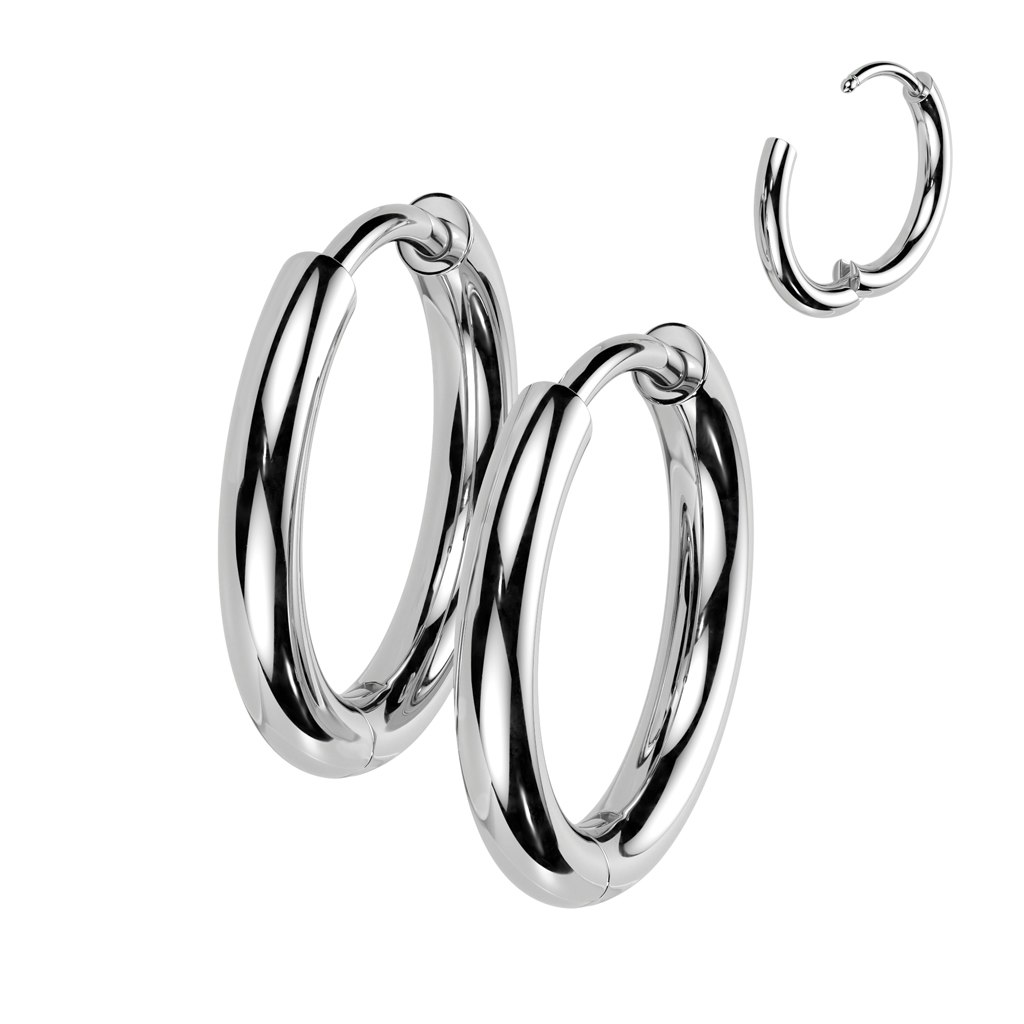 Creoler örhängen i titanium - 2mm tjock (Säljes i par)