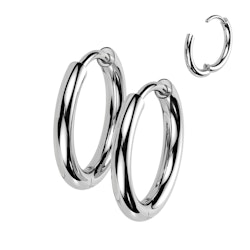 Creoler örhängen i titanium - 2mm tjock (Säljes i par)