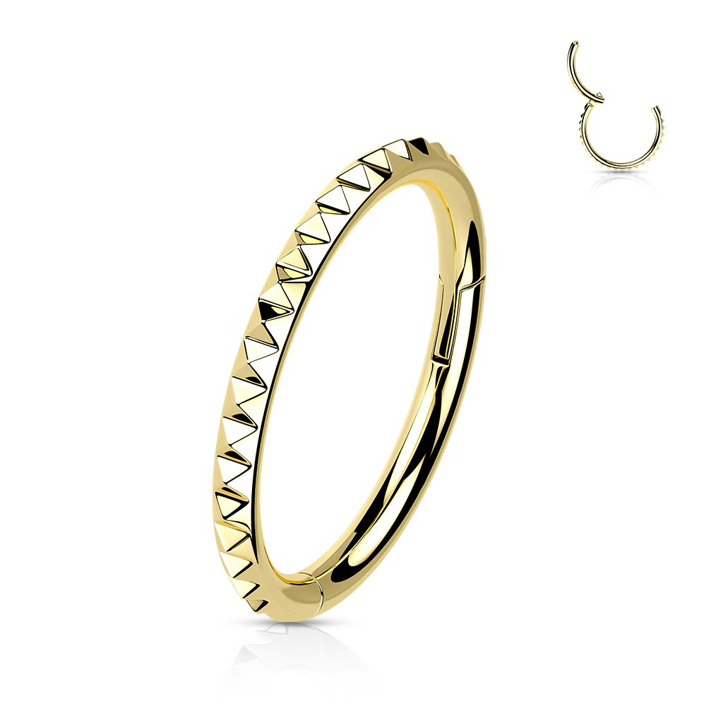 Clicker ring i titanium 1,2mm med pyramidslipning på ytterkanten