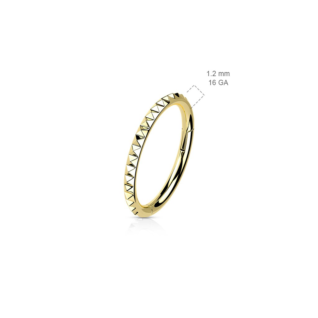 Clicker ring i titanium 1,2mm med pyramidslipning på ytterkanten