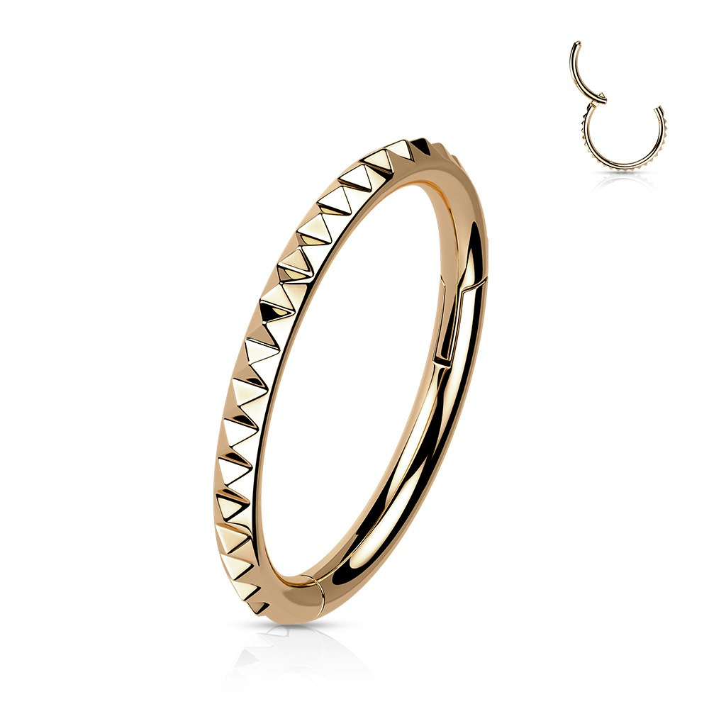 Clicker ring i titanium 1,2mm med pyramidslipning på ytterkanten