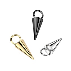 Titanium kon med ögla - hänge till clicker ringar etc