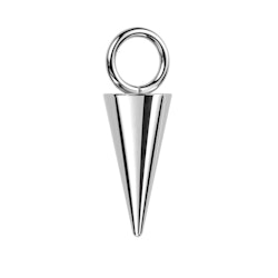 Titanium kon med ögla - hänge till clicker ringar etc