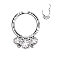 Clicker - 1.2mm med kubisk zirconia och bollar