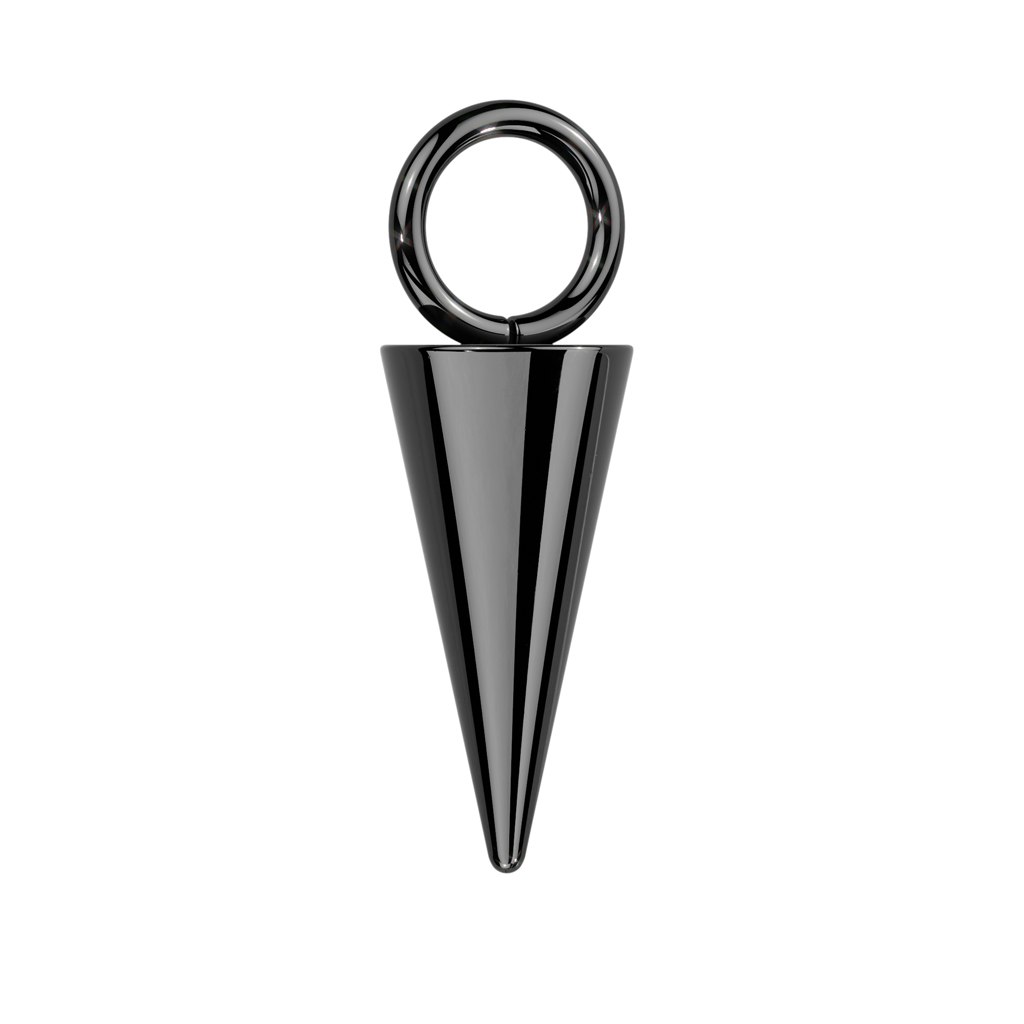 Titanium kon med ögla - hänge till clicker ringar etc