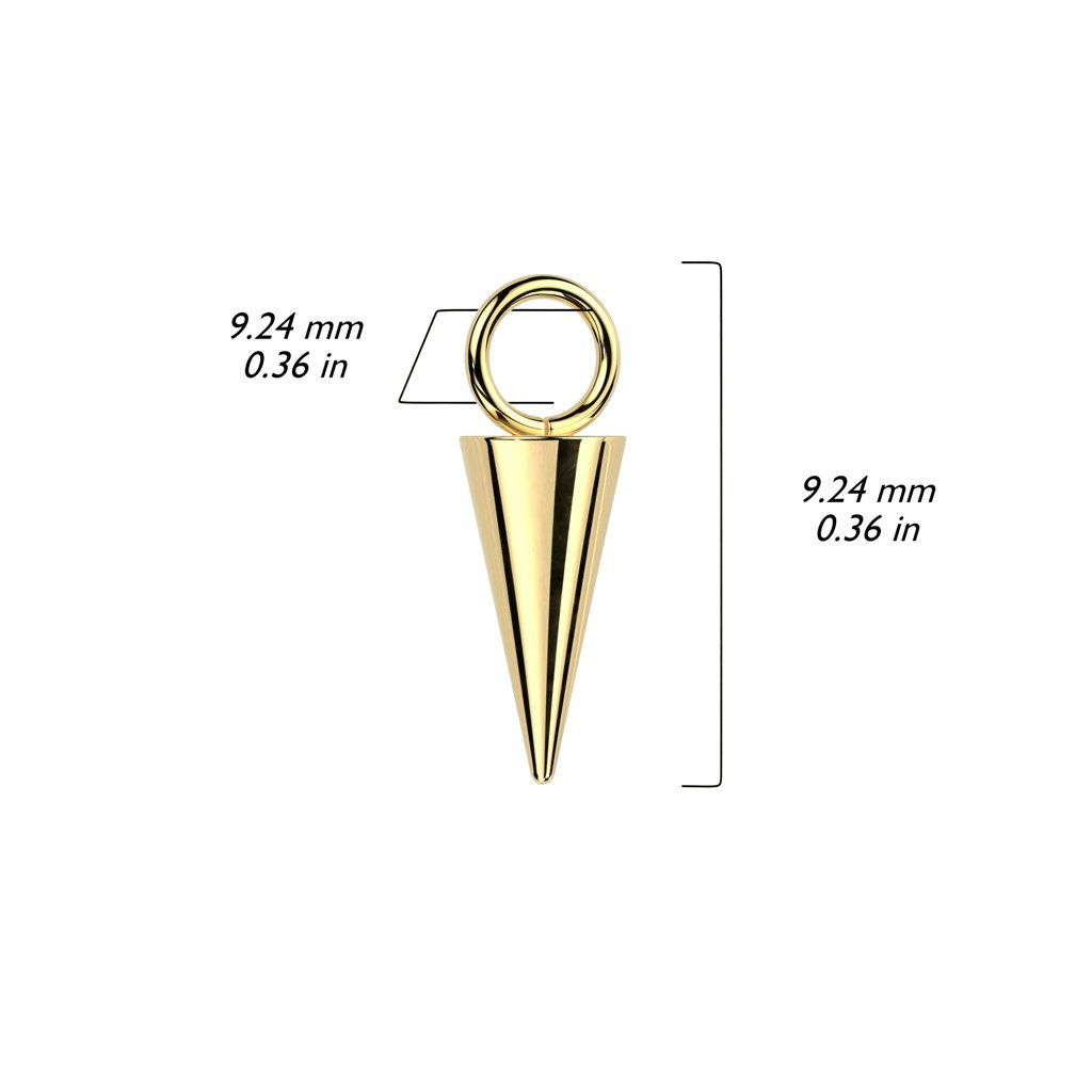 Titanium kon med ögla - hänge till clicker ringar etc