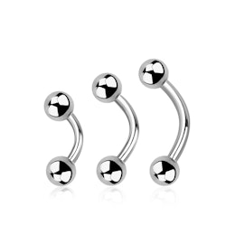 Titanium banana 1,2mm med 4mm kulor