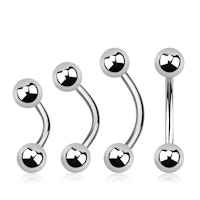 Titanium banana 1,6mm med 5mm kulor