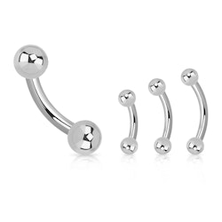 Titanium banana 1,6mm med 3mm kulor