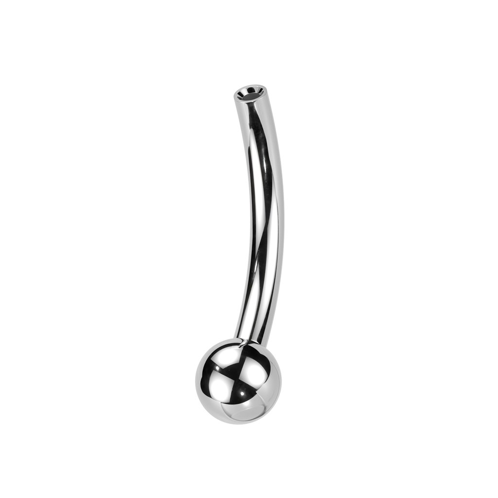 Titanium banana med 3mm kula i ena änden - threadless del