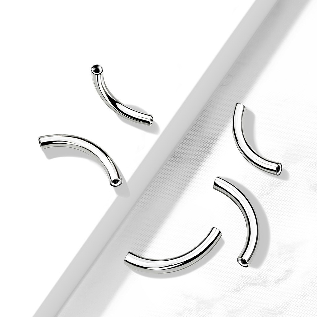 Banana barbell i titanium - threadless del