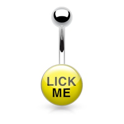 Navelsmycke 1.6mm med logo - "Lick Me"