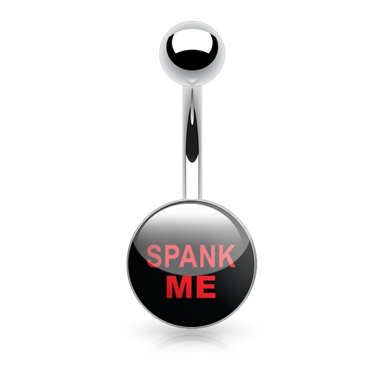 Navelsmycke 1.6mm med logo - "Spank Me"