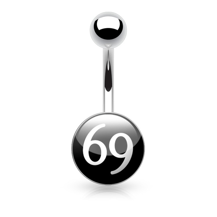 Navelsmycke 1.6mm med logo - "69 logo"