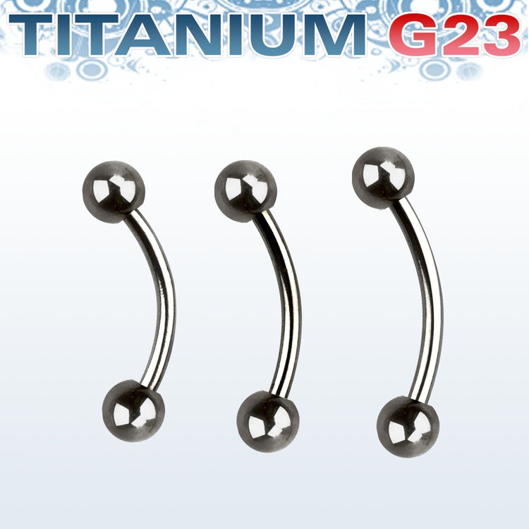 Titanium banana 1.2mm med 3mm kulor
