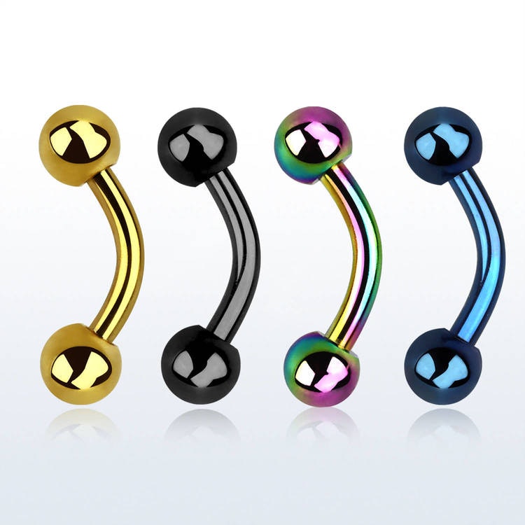 PVD-Pläterad Banana 1.6mm med 5mm kulor