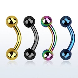 PVD-Pläterad Banana 1.6mm med 5mm kulor