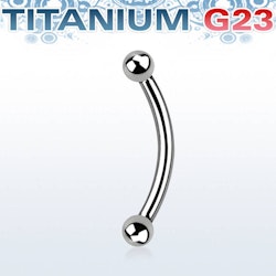 Titanium banana 1.2mm med 2.5mm kulor