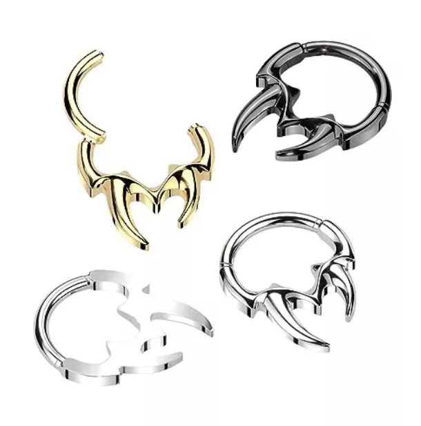 Titanium clicker 1.2mm with fangs