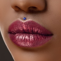 Labret Flatback 316L med prong-set kubisk zirkonia
