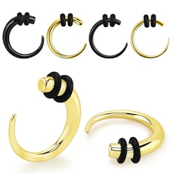 PVD-plated surgical steel curced taper w/ o-rings