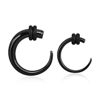PVD-plated surgical steel curced taper w/ o-rings