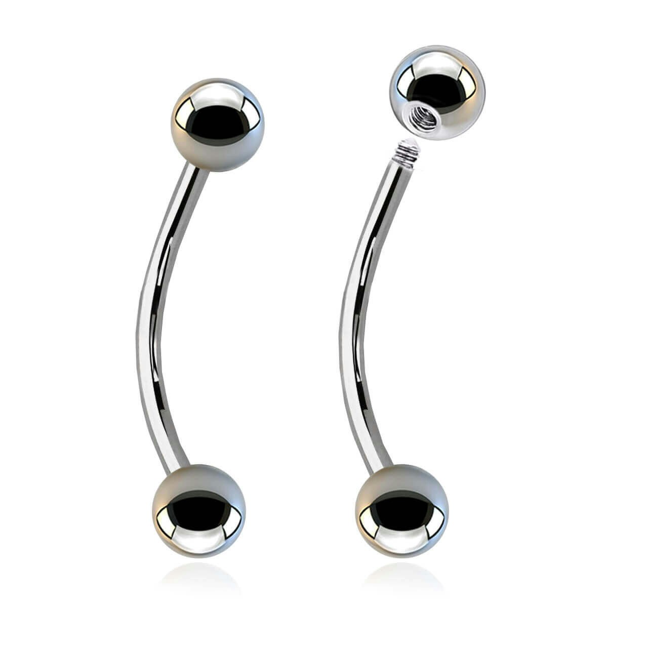 Micro piercing banana 0,8mm med 3mm kulor