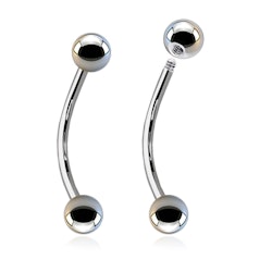 Micro piercing banana 0,8mm med 3mm kulor