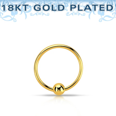 Näsring i guldpläterad 925 silver 0.6mm / 8mm