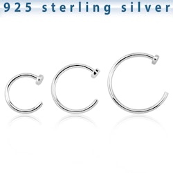 Näsring / nose hoop i 925-silver 0,8mm