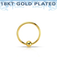 Näsring i guldpläterad 925 silver 0.6mm / 12mm
