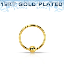 Näsring i guldpläterad 925 silver 0.6mm / 12mm