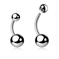 Titanium banana navelsmycke 1.6mm - 5 och 8mm kulor
