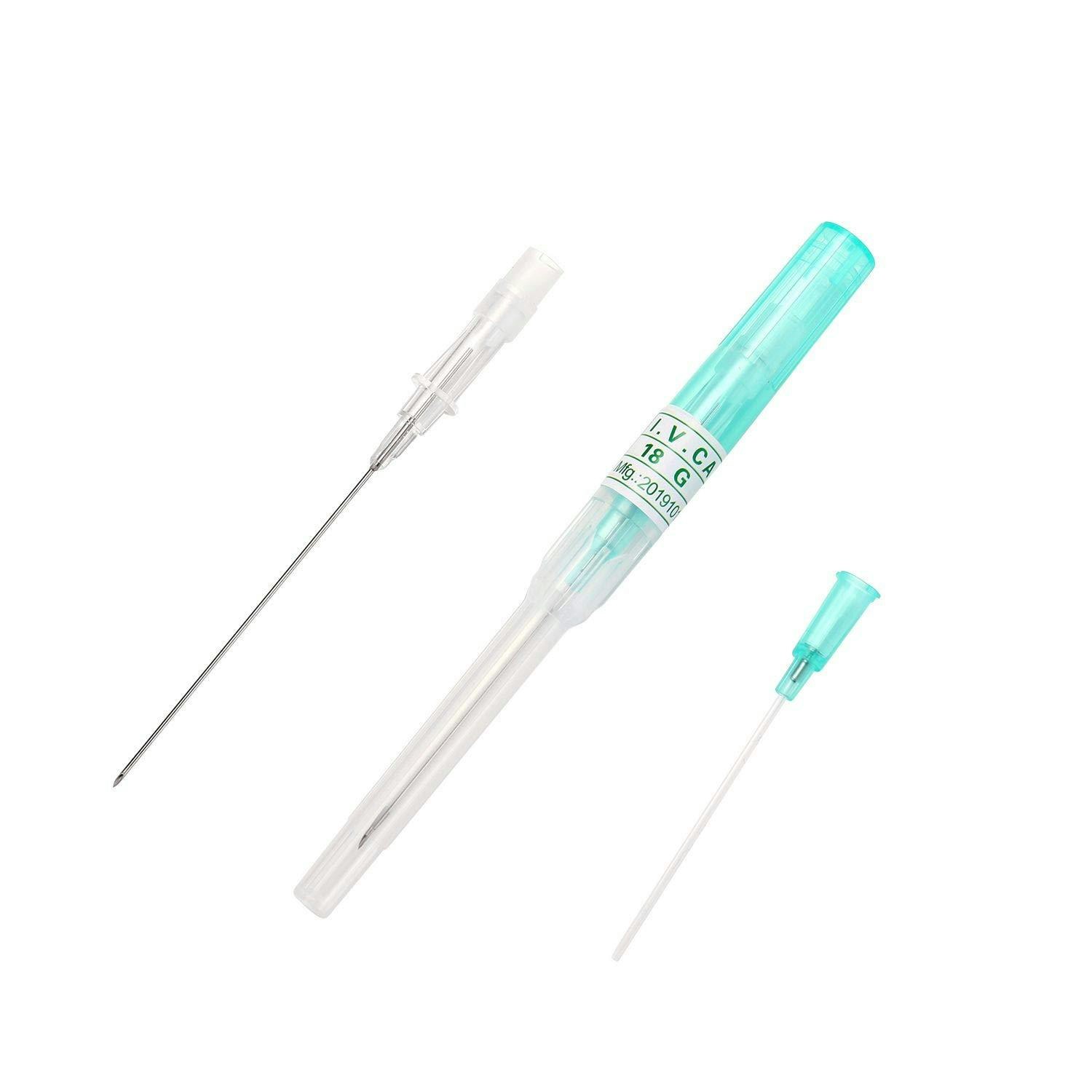 Kateternål - grön piercingnål med hylsa 1,2mm (1mm)