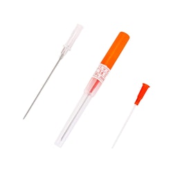 Kateternål - orange piercingnål med hylsa 2,0mm (1,6mm)