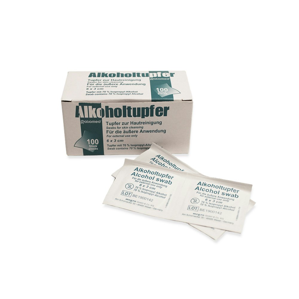 Alkoholservetter för hudrengöring inför piercing 2-pack