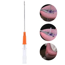 Kateternål - orange piercingnål med hylsa 2,0mm (1,6mm)