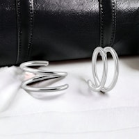Titanium spiralpiercing dubbel hoop 0.8mm / 8mm