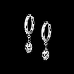 Surgical steel earrings with skull (sold in pairs)