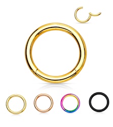 Clicker med gångjärn - Titanium 0,8mm PVD-pläterad