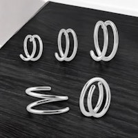 Spiral piercing för näsvinge och öron 0,8mm 925-silver