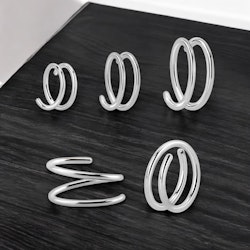 Spiral piercing för näsvinge och öron 0,8mm 925-silver