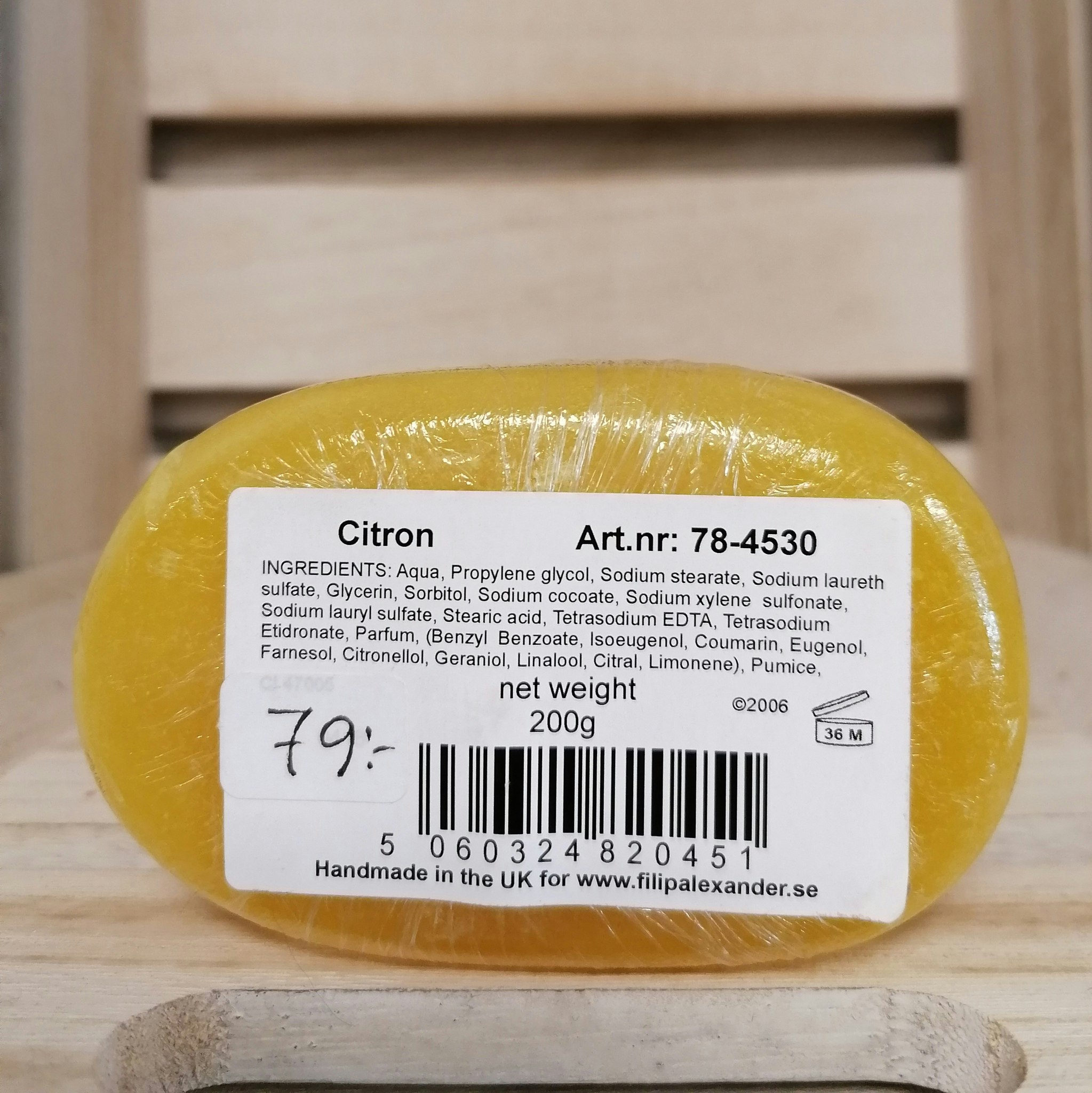 Trädgårdsmästarens Tvål 200g Citron