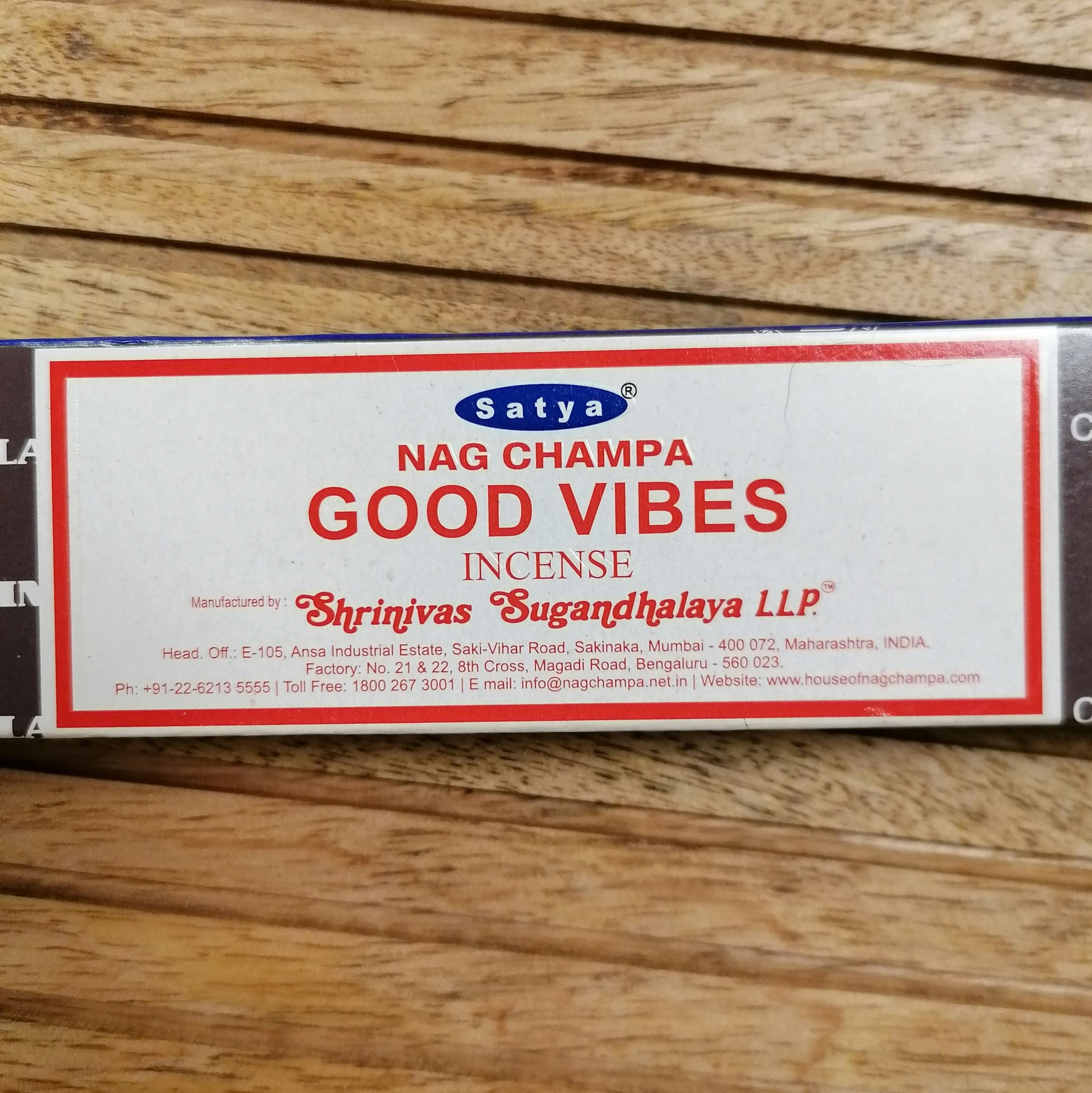 Satya Nag Champa Good Vibes