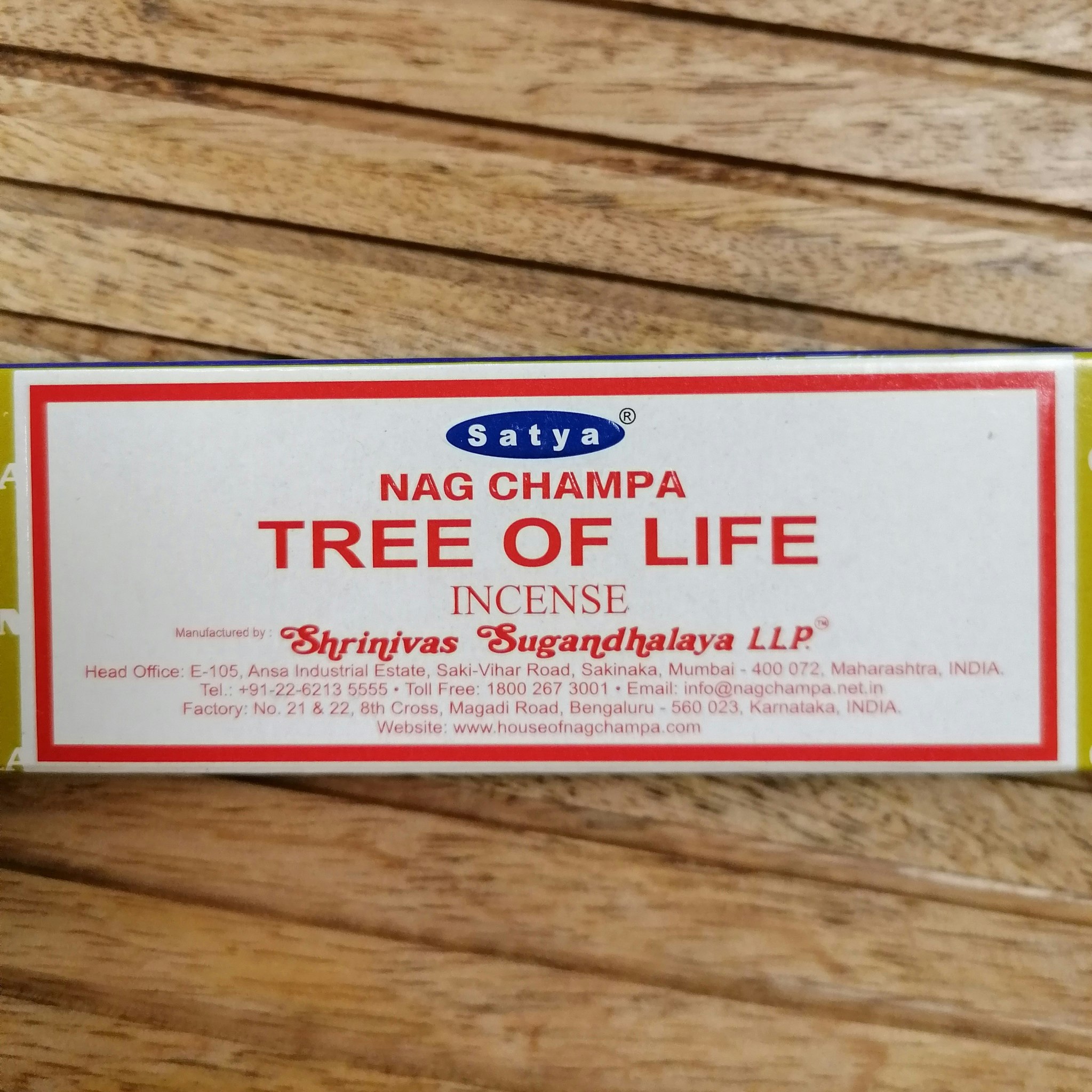Satya incense Tree of Life Nag Champa