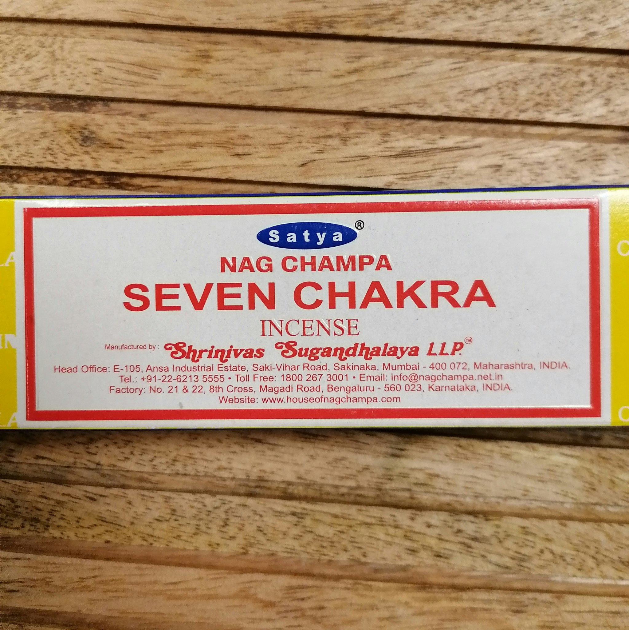 Satya nag champa Seven Chakra