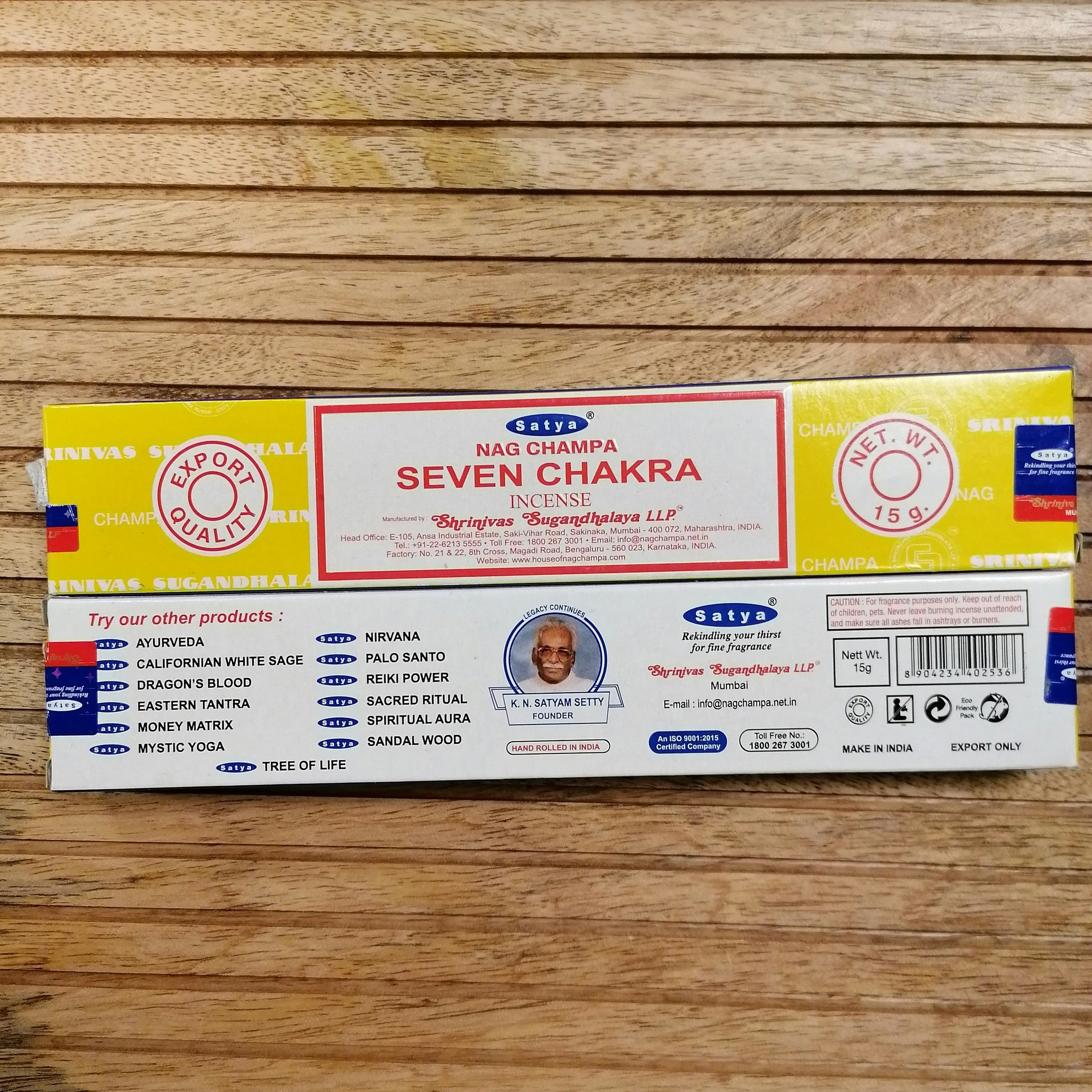 Satya nag champa Seven Chakra