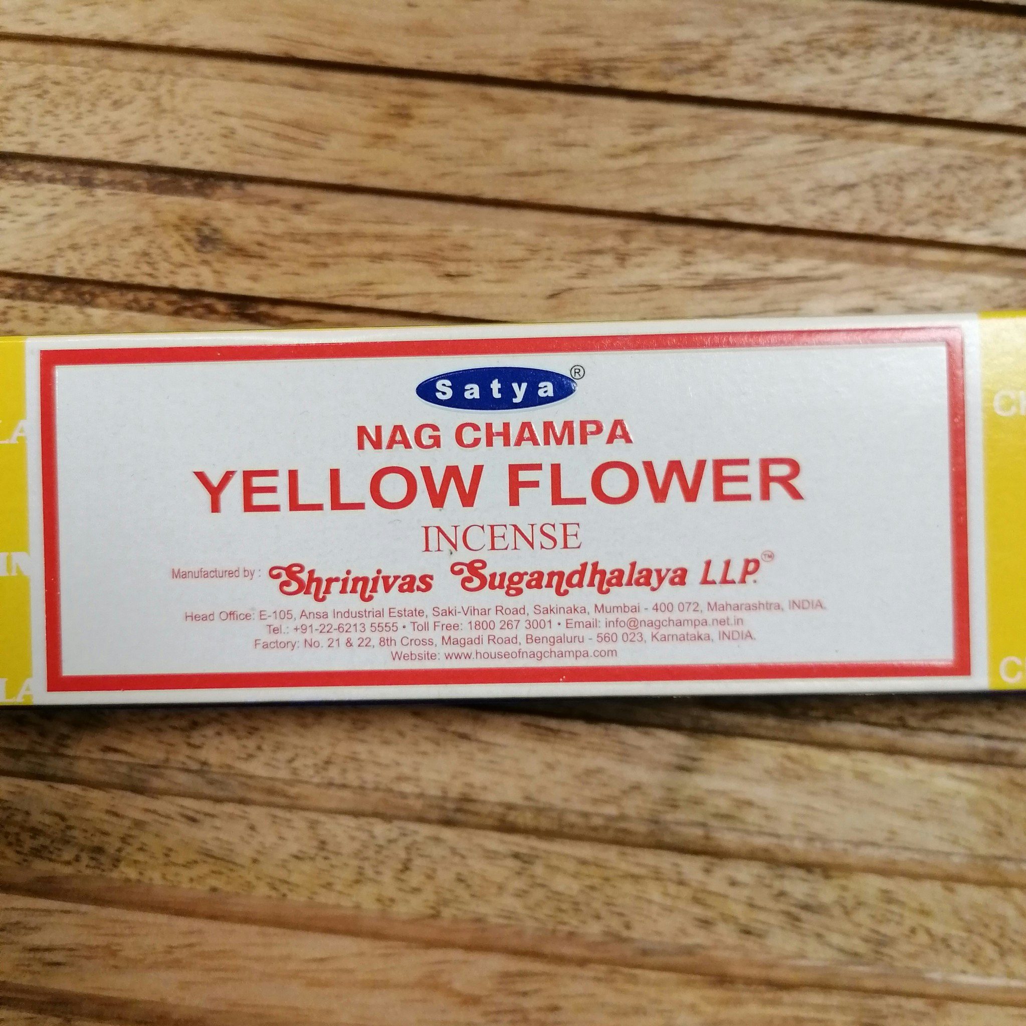 Satya Incense Yellow Flower