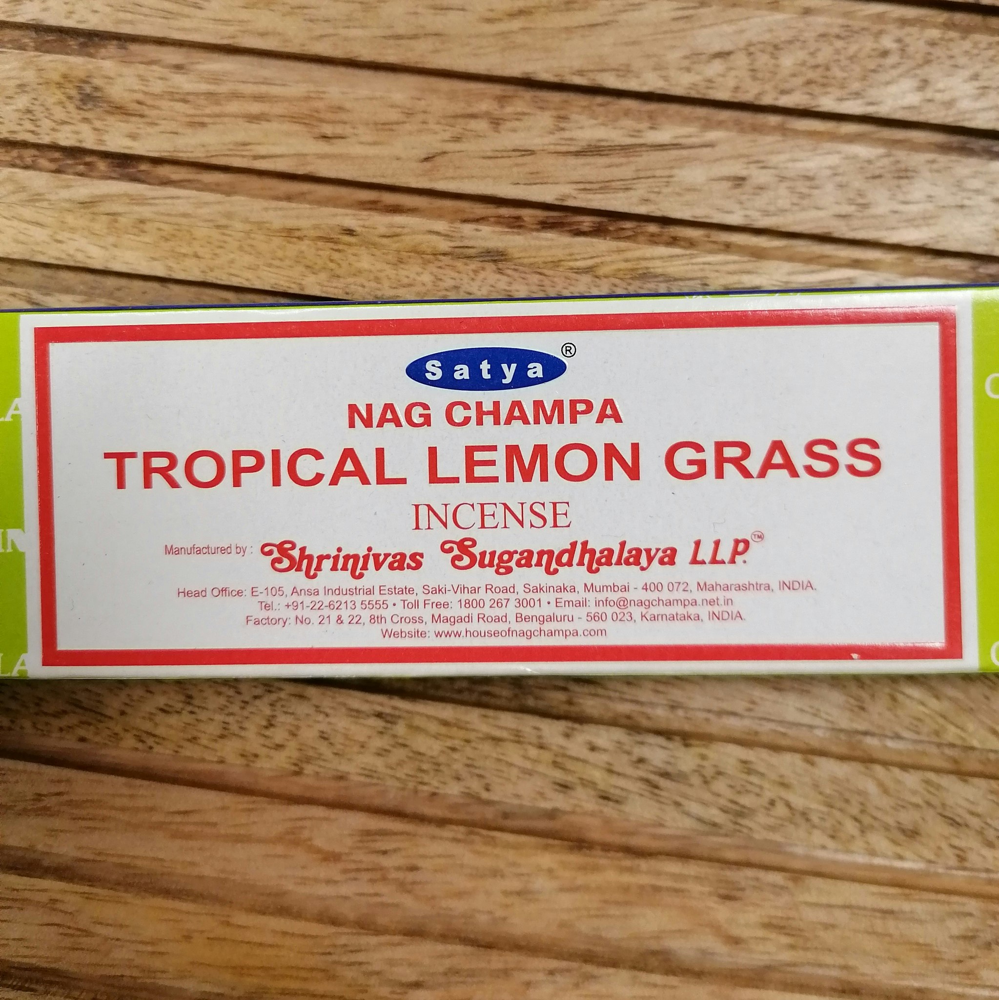 Satya incense Tropical Lemongrass