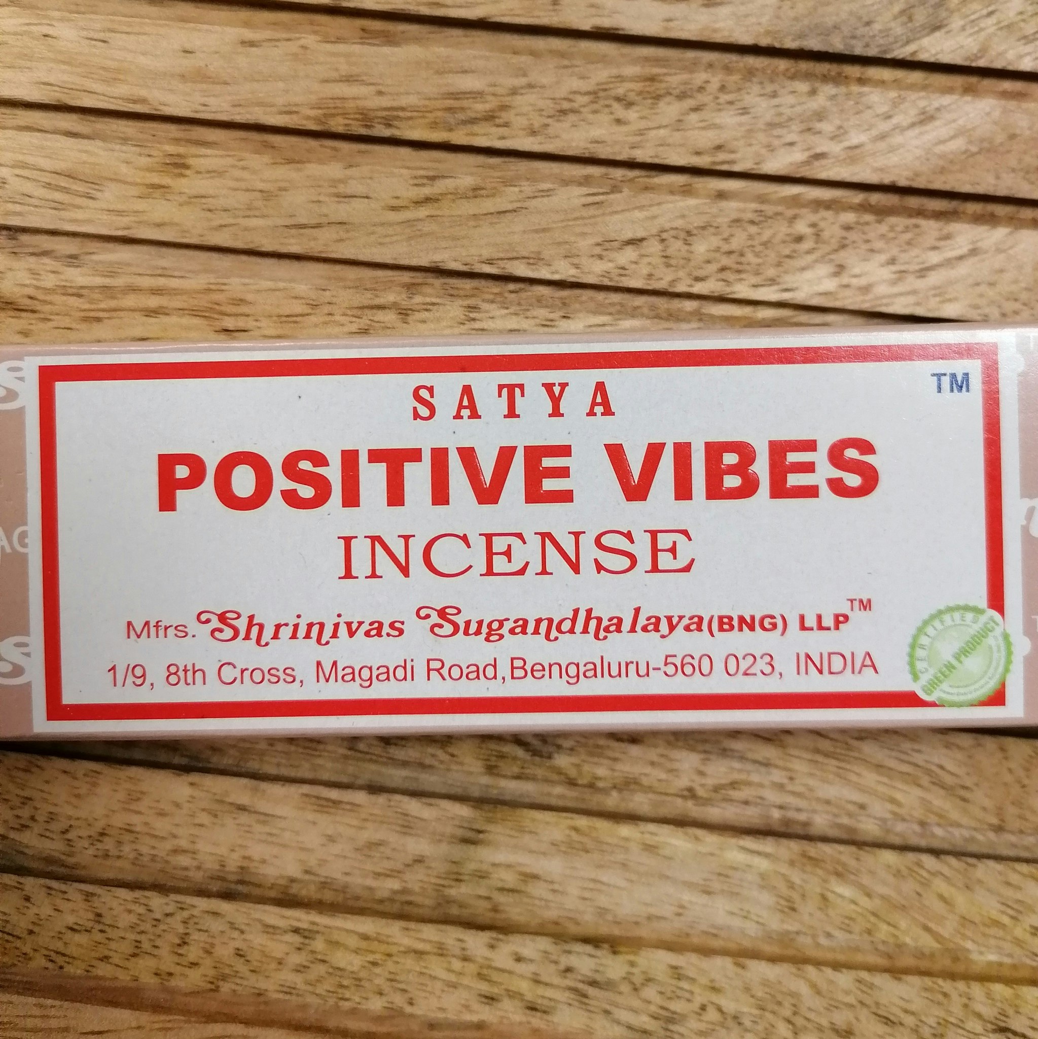 Satya incense Positive vibes